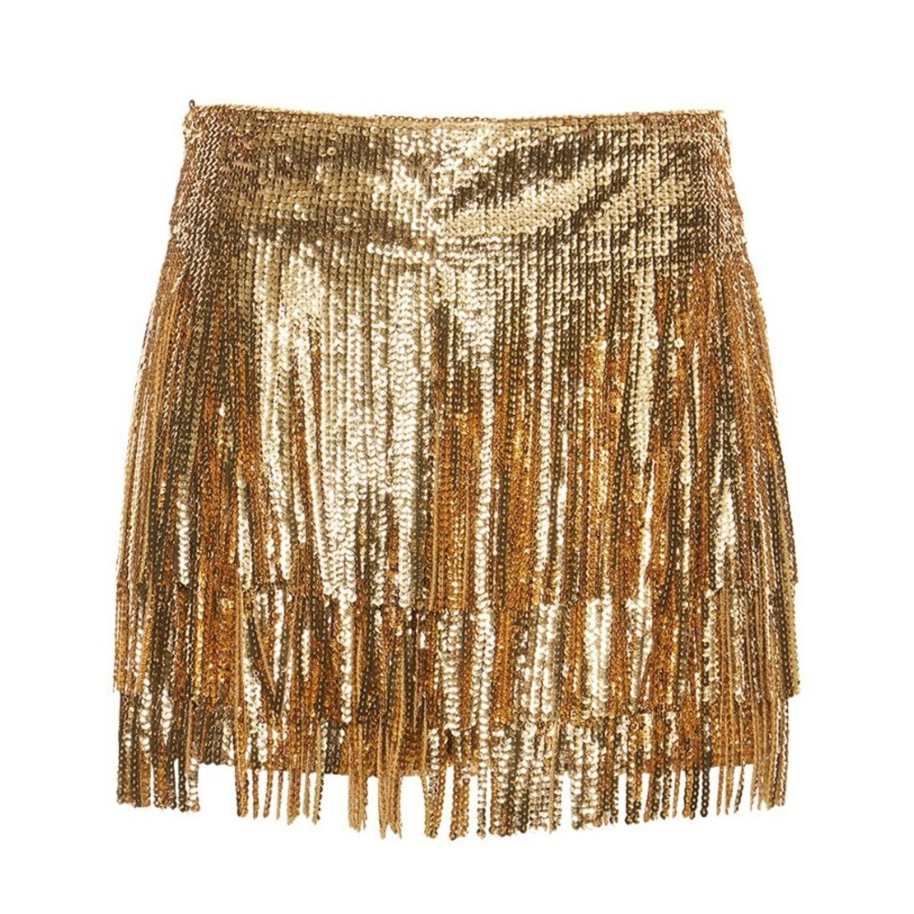 Valentino Gold Sequin Mini Short